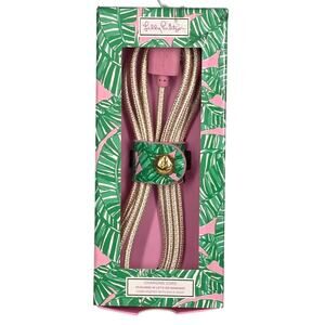 LILLY PULITZER 5FT LIGHTNING CHARGING CORD – LET’S GO BANANAS – APPLE COMPATIBLE